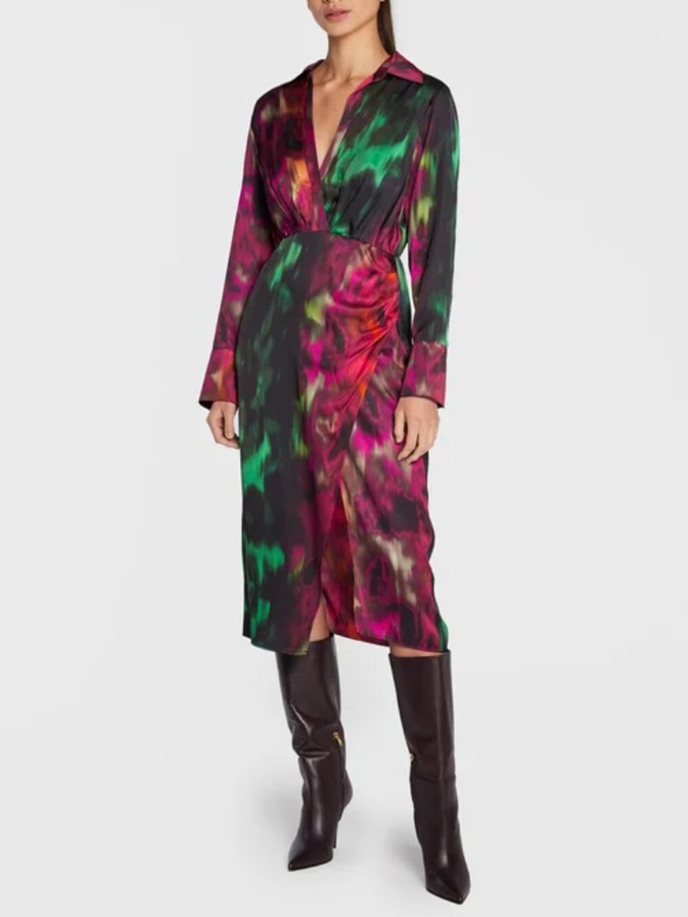 Birgitte Herskind Sareen Tribe Long Sleeve Tie Dye Small Dress resort scandi